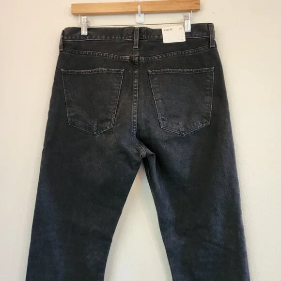AGOLDE Cherie High Rise Straight Jeans in Distortion NWT Women 29/33X30.5 Grunge